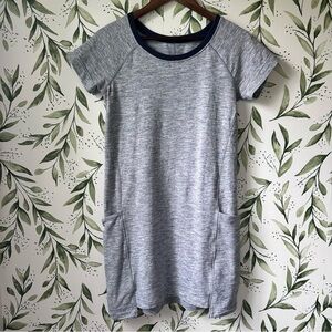 Lululemon Cut Above T Shirt Dress. Blue Heather. Size 4. Minor flaw.